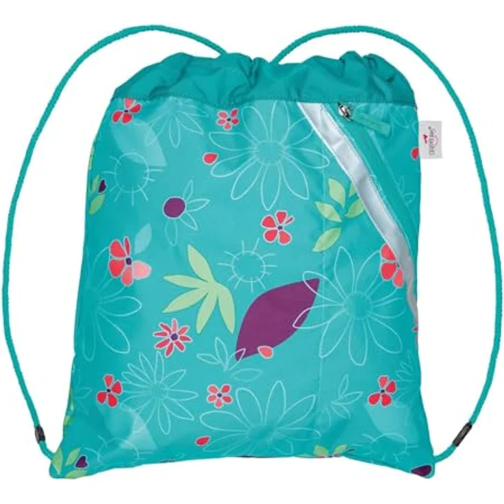 DerDieDas Schulranzen ErgoFlex Easy Set 6-teilig, großes Hauptfach, komfortable Träger, robustes Material, türkis, Butterfly Garden – Bild 5
