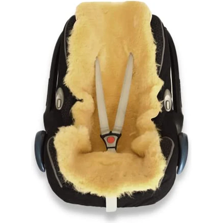 Babyfell Lammfell für Kinderwagen und Kindersitz aus bestem Merino 80 x 40 cm – Lammfell Auflage – Atmungsaktiv – Inklusive Gurtschlitze für Buggy und Kindersitz – Besonders pflegeleicht – Einfach zu waschen - Preisvergleich – Bild 4