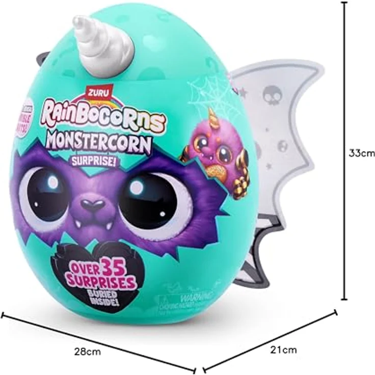 Zuru Rainbocorns Monstercorn Surprise! Überraschungsei Howlie der Werwolf, Kuscheltier 29.50 cm – Bild 12