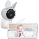 ARENTI AINanny - 2K UHD Video-Babyphone mit 12,7 cm (5“) LCD-Bildschirm, Schwenk- und Neigefunktion mit Auto-Tracking, Nachtlichtfunktion und Melodien