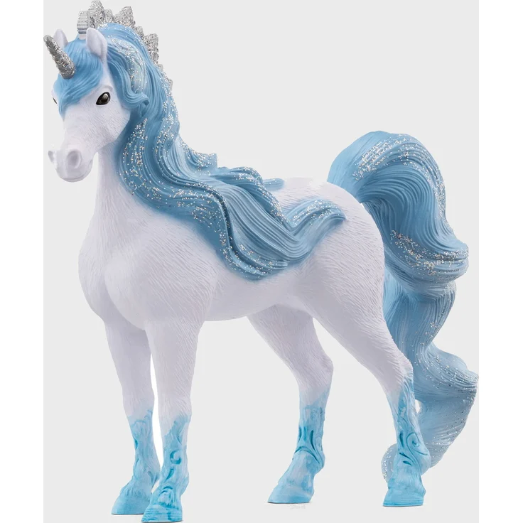 Schleich Flowy Einhorn Stute - bayala, schneeweiß mit glitzernder Mähne und Tattoo, 14,4 x 4 x 11,7 cm