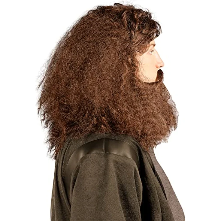 Funidelia | Hagrid Perücke mit Bart für Herren Zauberer, Harry Potter, Hogwarts - Braun, 100% synthetische Fasern - Zubehör für Erwachsene – Bild 4