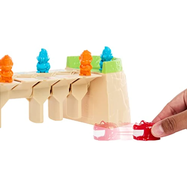 MATTEL Kalle Krokofalle - Alligator-Spiel mit bunten Spielfiguren in Form von Affen und Papageien, gefährliche Brücke, für Kinder ab 5 Jahren, HRC09 – Bild 3