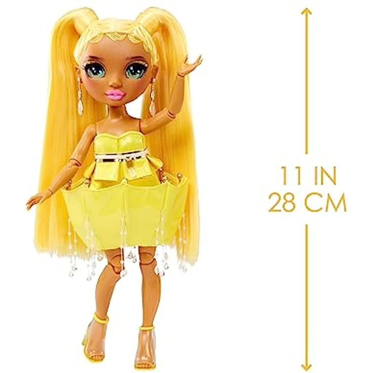Rainbow High Fantastic Fashion Puppe - Sunny Madison - Gelbe Modepuppe und Spielset mit 2 Outfits & Modeaccessoires - Für Sammler und Kinder von 4-12 Jahren – Bild 4