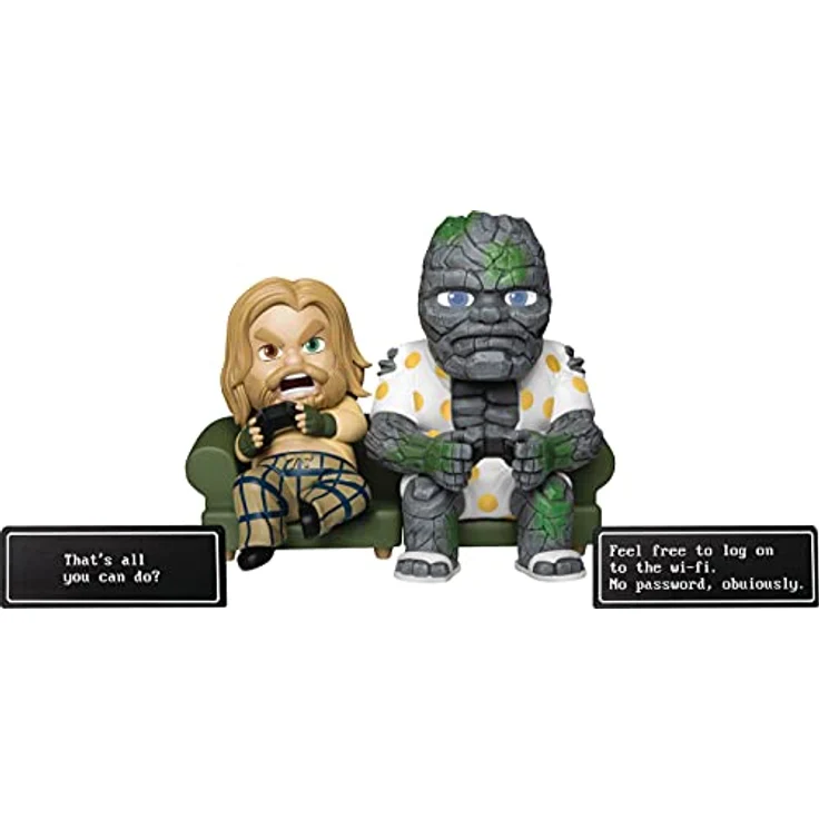 Beast Kingdom Marvel MEA-025SP Avengers: Endgame Bro Thor & Korg Game Time, Sammelfigur aus PVC, ca. 8 cm, mit Base und bedruckter Box – Bild 3