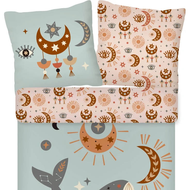 ESPiCO Bettwäsche Trendy Bedding Zauberei Bunt Renforcé 135 x 200 + 80 x 80 cm – Bild 2