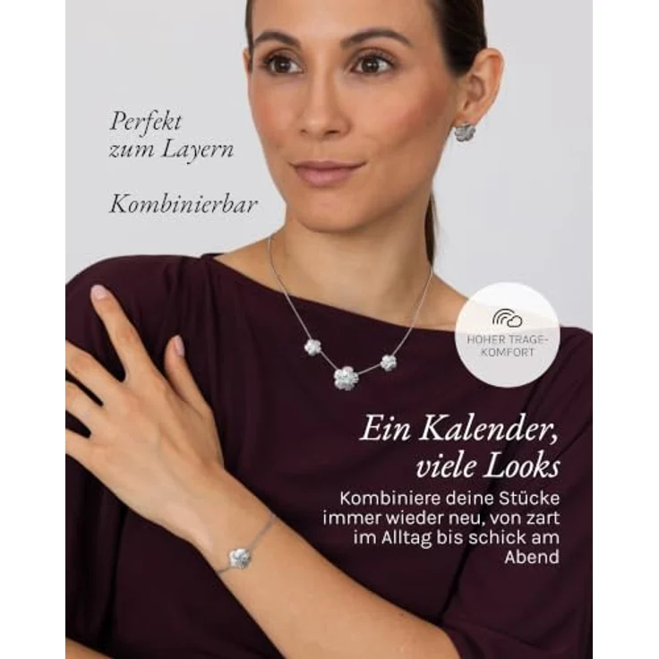 Purelei Schmuck Adventskalender 2026 für Frauen – 100% Edelstahl, Silber, bestehend aus 4 Modulen – Bild 3