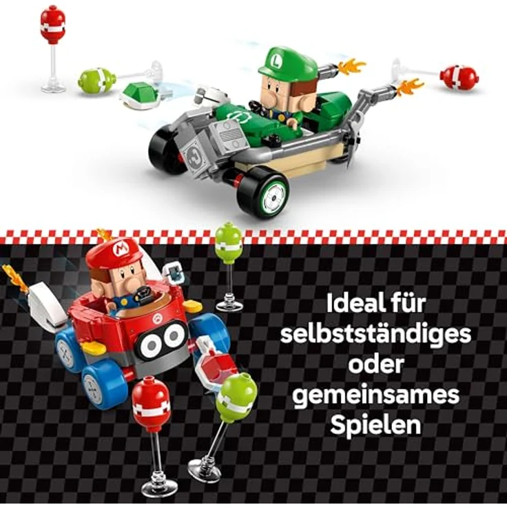 LEGO Super Mario 72034 Kart™ – Baby vs. Luigi Bausatz, mit 2 Figuren und interaktivem Spielspaß, Mehrfarbig, 321 Teile – Bild 5