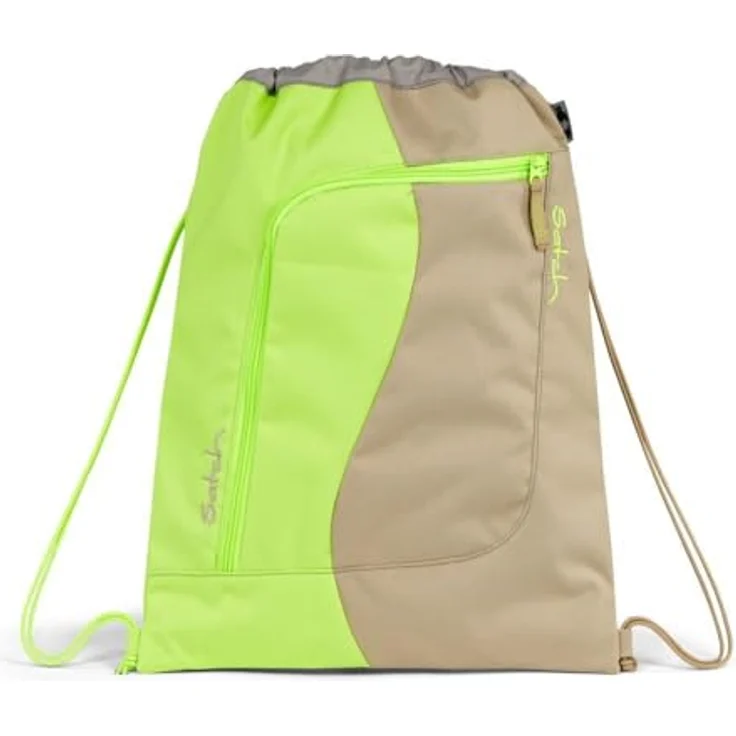 Satch Schulrucksack Pack (3tlg., inkl. Schlamperbox und Sportbeutel) Lime/Neon/Beige, Ergonomischer Schulrucksack mit 30 Liter Fassungsvermögen – Bild 10