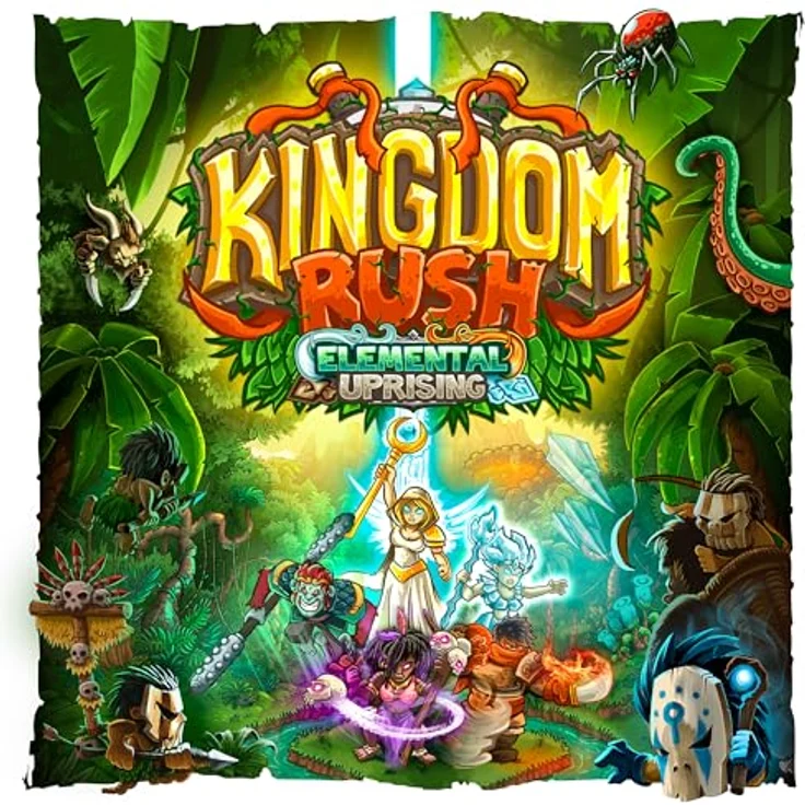 Lucky Duck Games Kingdom Rush: Elemental Uprising Brettspiel, kooperatives Tower-Defense-Strategiespiel für Kinder und Erwachsene, ab 14 Jahren, 1–4 Spieler, 45–90 Minuten Spielzeit, hergestellt von Lucky Duck Games – Bild 2