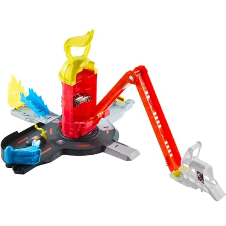 Hot Wheels City Super Feuerwehrwache, Spielset mit Schwerkraftabwurf und 1:64 Feuerwehrwagen, ab 4 Jahren – Bild 5