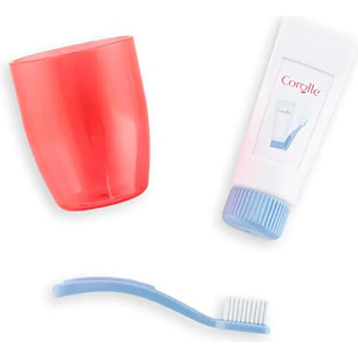 Corolle 9000212320 - Zahnputzset, blau, für alle 36cm MaCorolle Ankleidepuppen, ab 4 Jahren