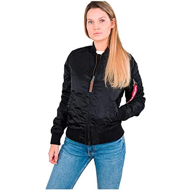 Alpha Industries Bomberjacke Alpha Industries Women - Bomber Jackets MA-1 VF 59 Wmn, Slim Fit, Flight-Nylon, RBF-Tag, schwarz – Bild 4