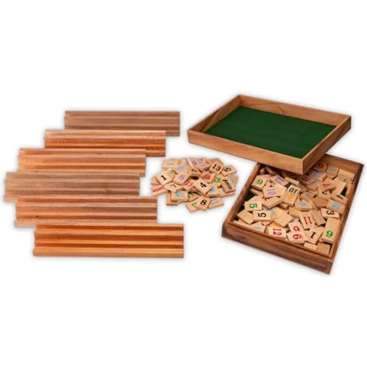 Logoplay Holzspiele Rummy für 6 Spieler – Edles Gesellschaftsspiel im hochwertigen Holzkasten, nachhaltig aus Samena- und Hevea-Holz gefertigt – Bild 4