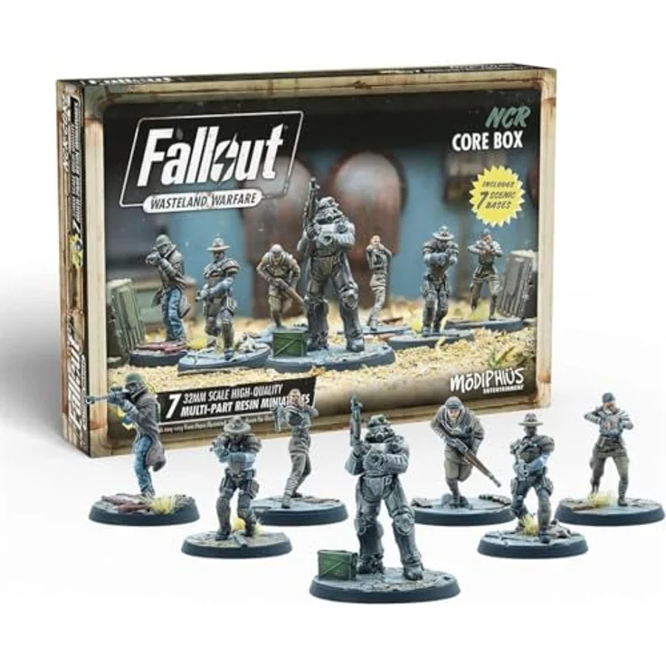 Modiphius Entertainment Fallout Wasteland Warfare, NCR: Core Box, Unbemalte Miniaturen aus Premium-Resin, 32mm Maßstab – Bild 1