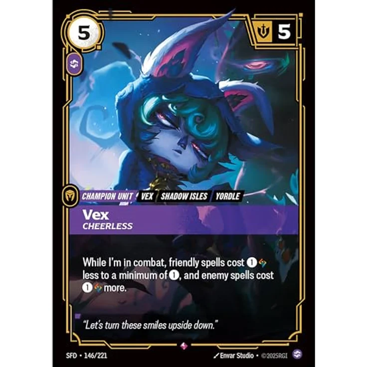 uvs games Riftbound LoL TCG Vex Champion-Deck, 56 Karten + 1 Unleashed-Booster, Kontrollspielstrategie – Bild 3