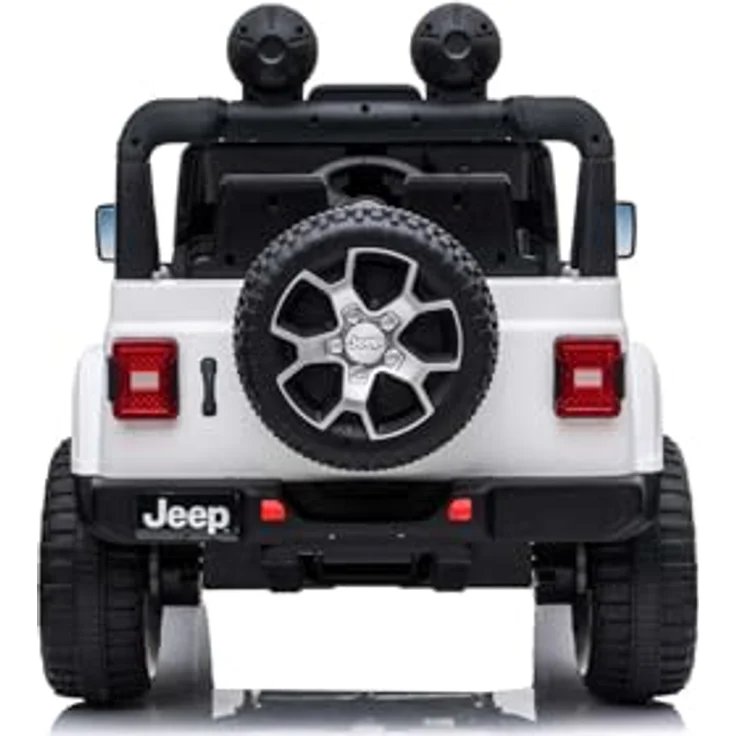 Beneo RIRICAR Elektroauto für Kinder Jeep Wrangler 12V, Weiß, 2-Sitzer mit 2,4-GHz-Fernbedienung, Bluetooth-Radio, Lithium-Akku, EVA-Räder, für Kinder 3-8 Jahre – Bild 7