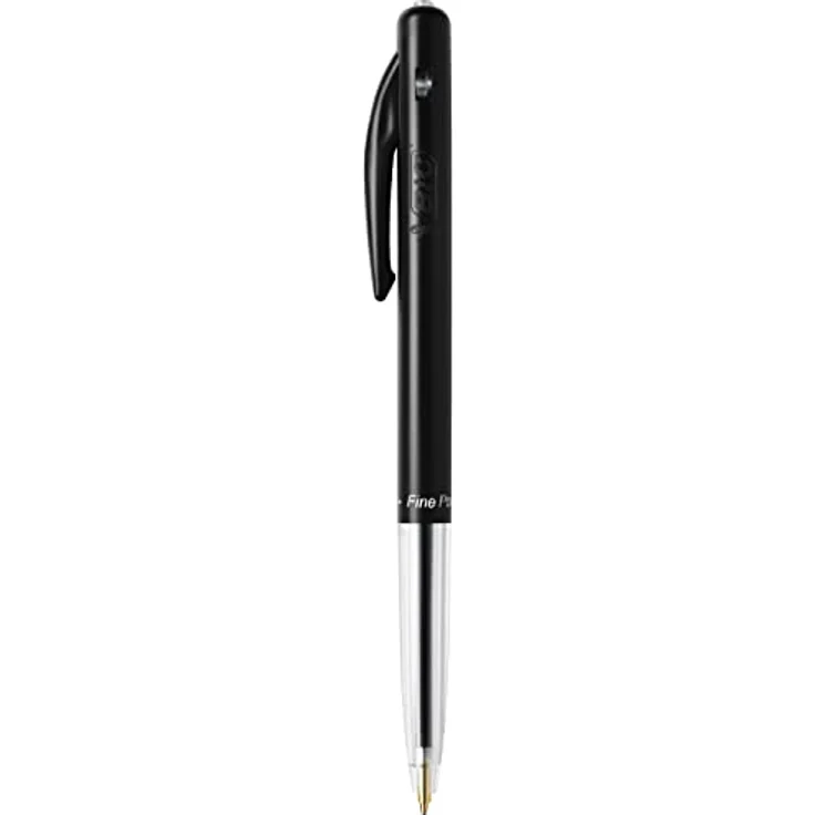 Bic M10 Clic, Kugelschreiber mit 0,8 mm Spitzenstärke, Schwarz, 50 Stück – Bild 2