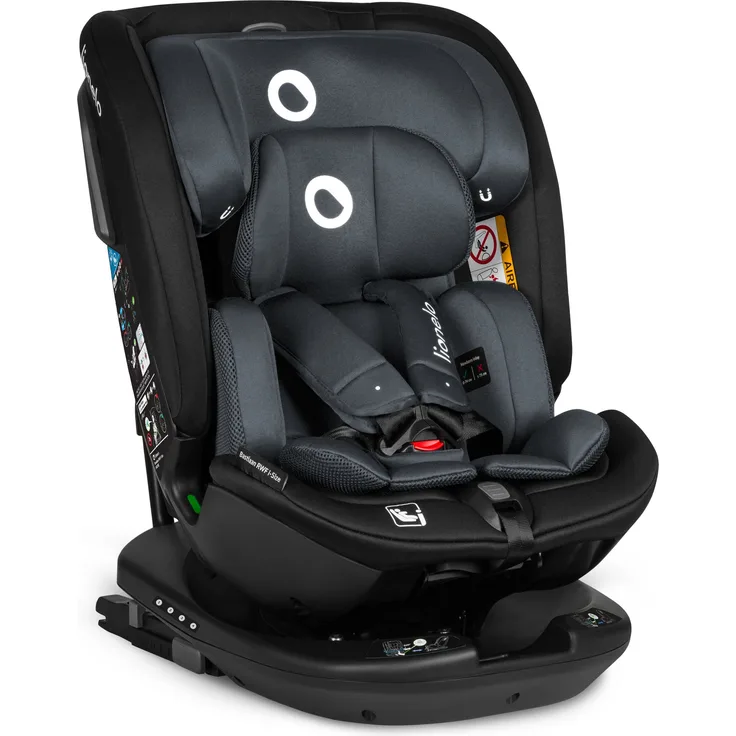 lionelo Autokindersitz Bastiaan RWF i-Size, 4 Sitze in 1/360' drehbare Basis / ISOFIX / Top-Tether, blau