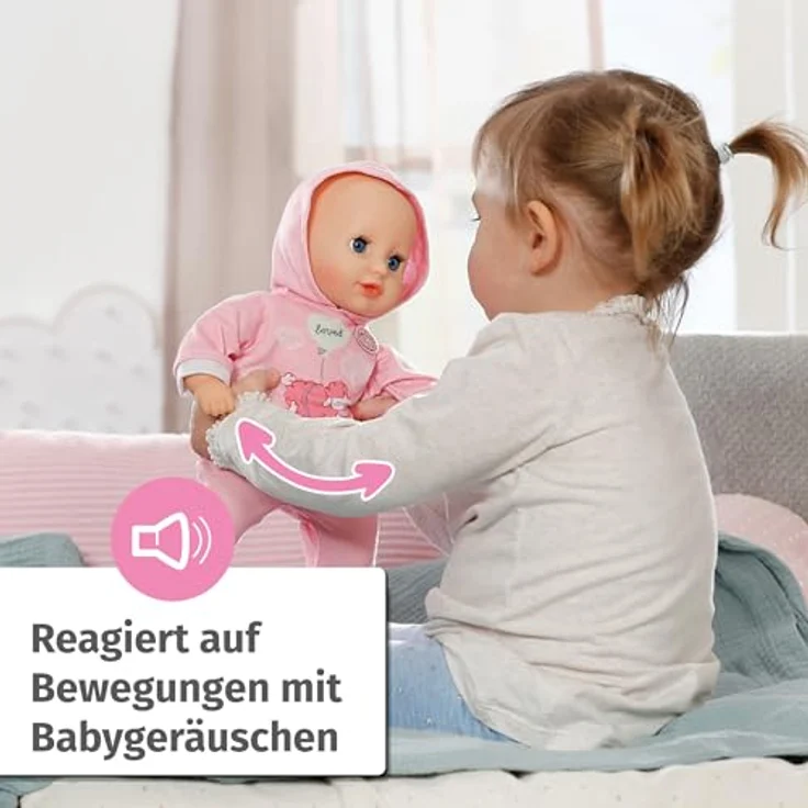 Zapf Creation Baby Annabell Hannah, 36 cm Spiel mit mir Puppe für Kinder ab 1 Jahr, weicher Stoffkörper – Bild 3