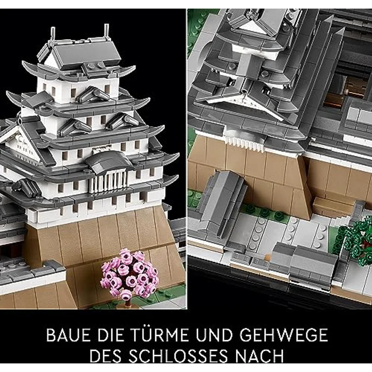 LEGO 21060 Architecture Burg Himeji, Modellbausatz für Erwachsene, Wahrzeichen-Kollektion, Set für Fans kreativer Gartenarbeit und japanischer Kultur, mit Kirschblütenbaum, Geschenk für Sie und Ihn – Bild 3