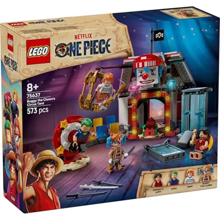 LEGO ONE Piece Zirkuszelt von Buggy dem Clown, interaktives Spielzeug mit 4 Minifiguren - Ruffy, Nami, Zoro, für Jungen und Mädchen ab 8 Jahren - 75637 – Bild 4
