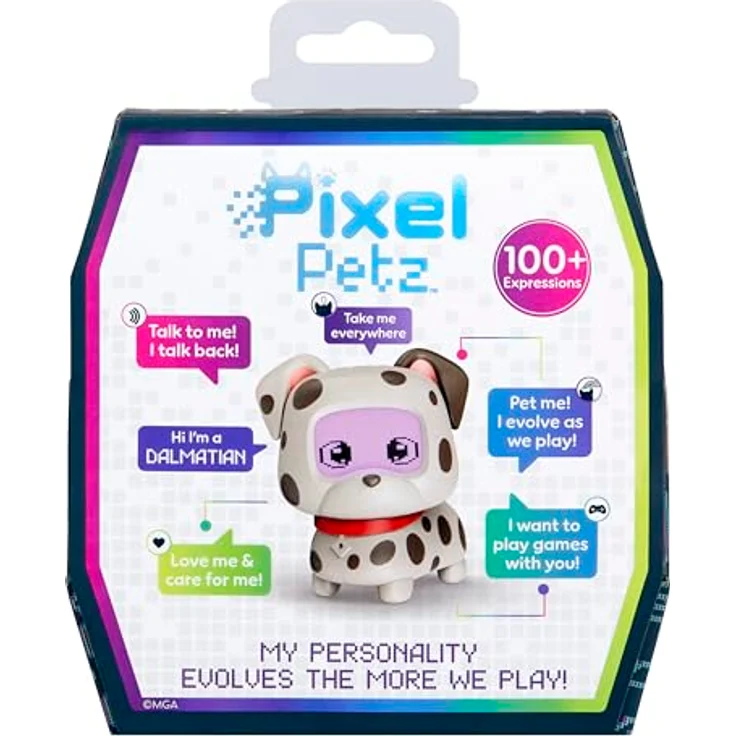 MGA Entertainment Pixel Petz - Dalmatiner - Interaktiver Digitaler Haushund - Geeignet für Kinder ab 4 Jahren, Schwarz-weiß – Bild 4