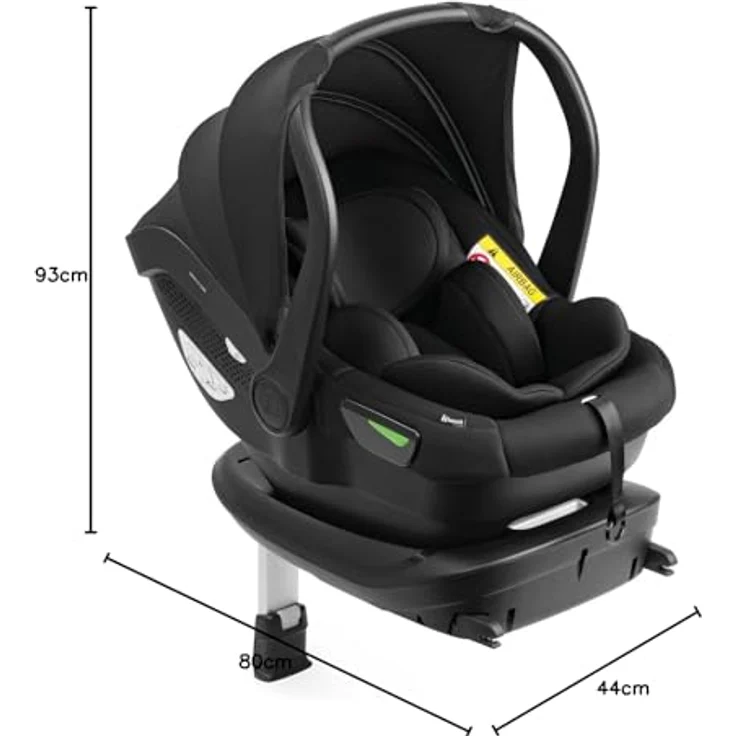 Hauck Babyschale Drive N Care, i-Size, mit Base und Neugeborenen-Einlage, grau – Bild 8