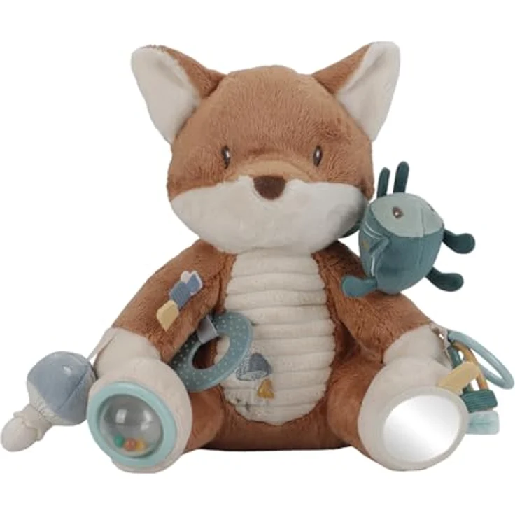 Little Dutch 8918 Activity Plüschtier Fuchs, Fördert die Neugier, 25 cm, aus 100% Polyester, für Babys ab Geburt – Bild 1