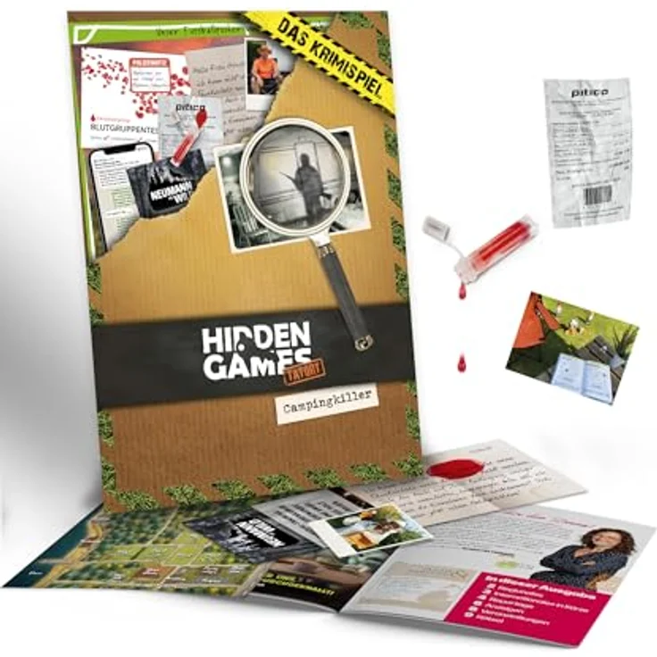 Hidden Games Tatort - Campingkiller - Realistisches Krimispiel für 1-6 Personen, multimediales Detektivspiel, 3D-Tatortmodell, ab 14 Jahren – Bild 1