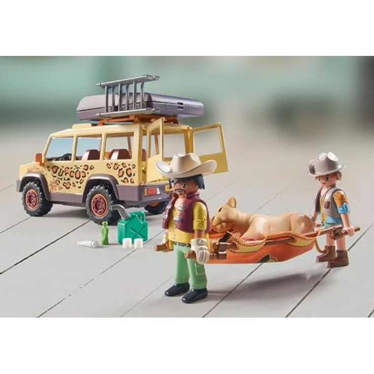 Playmobil® Mit dem Geländewagen bei den Löwen (71293), Wiltopia Konstruktions-Spielset, (98 St), teilweise aus recyceltem Material, Made in Germany – Bild 6