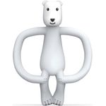 Matchstick Monkey Beißring/Zahnungshilfe (Pomelo Eisbär) - Antimikrobiell/BPA-frei/Leicht zu greifen/Ab 3 Monaten/Tiermotiv