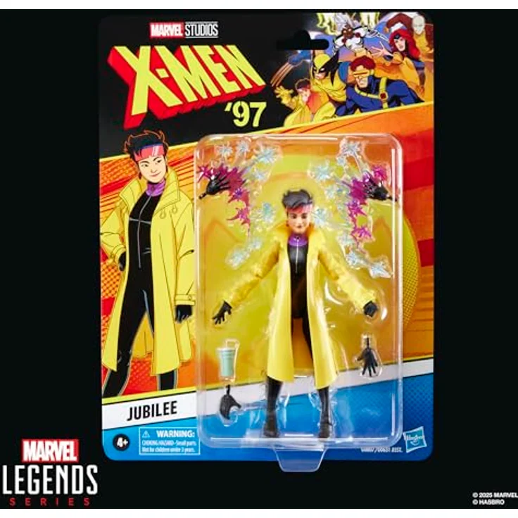 Hasbro Marvel Xmen Legends ENT 2, Jubilee Sammelfigur mit 5 Accessoires und über 20 Bewegungspunkten, Retro-Blister-Packung – Bild 2