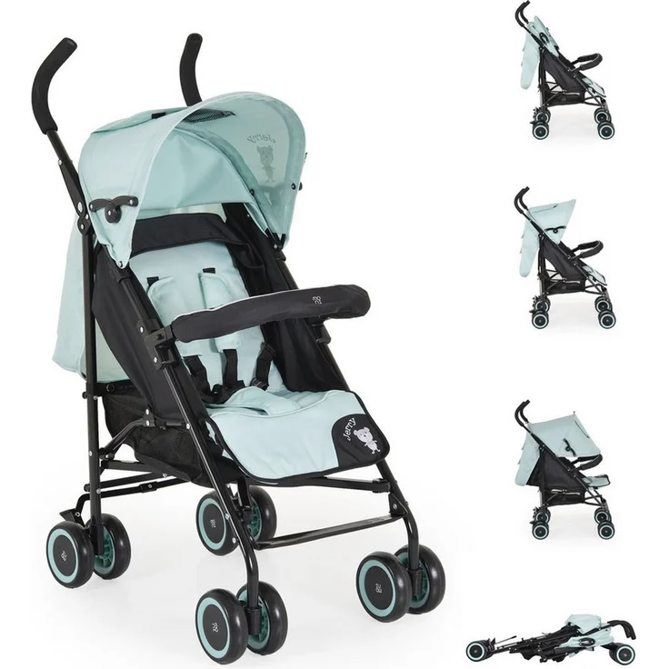 Moni Kinder-Buggy Kinderwagen, Buggy Jerry, schwenkbare Vorderräder, EVA-Räder, blau