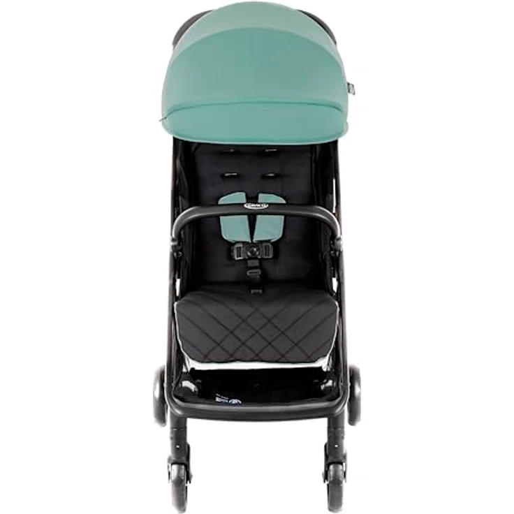 Graco Myavo™ Reisebuggy, leicht, schnell zusammenklappbar, freistehend zusammengeklappt, großem Staukorb, inkl. Regenverdeck, Mint – Bild 2