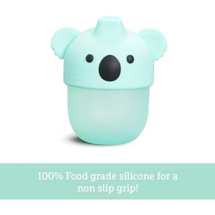 Munchkin 3D Koala Weichgriff-Auslaufsicherer Trinklernbecher, BPA-frei, für Kleinkinder ab 9 Monaten, 236 ml, zahnfleischfreundliches Silikondesig – Bild 4