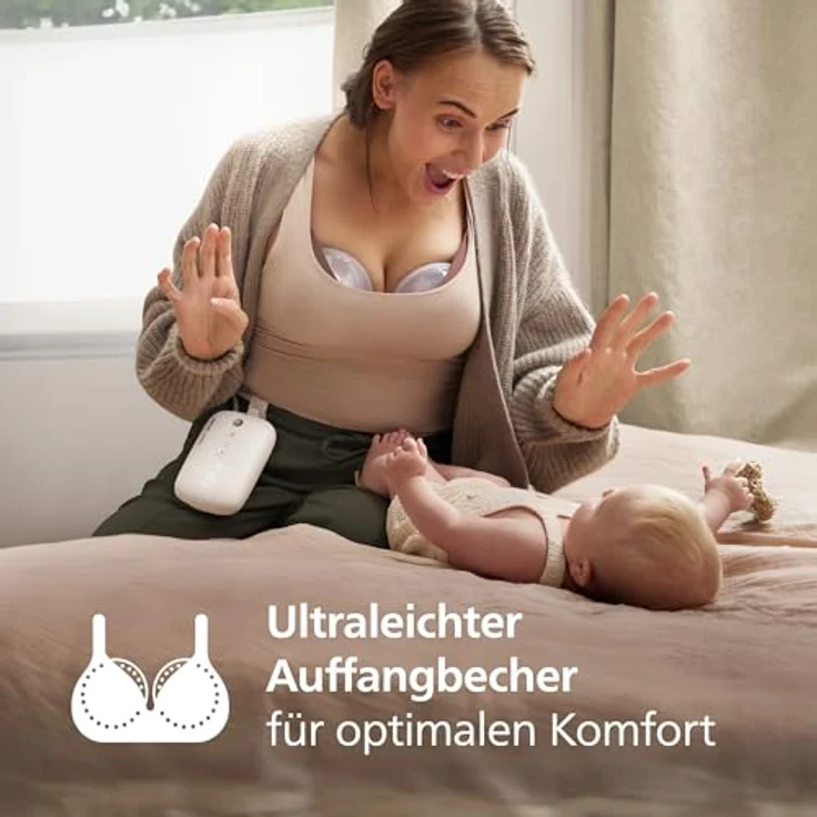 Philips Avent Hands-Free Premium Plus SCF439/01, Muttermilch-Sammler, 2er Pack, leicht zu reinigen, verschiedene Brustaufsätze – Bild 5