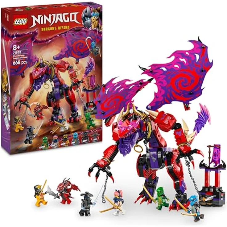 LEGO NINJAGO Chaosdrache Donnerzahn - Spielzeug mit 6 Ninja Minifiguren - Fantasievolles Rollenspiel Bauset für Kinder ab 8 Jahren - TV-Serie Aufstieg der Drachen 71832 – Bild 1