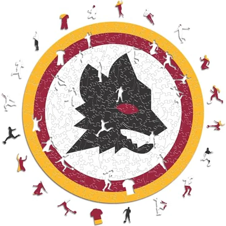 Iconic Puzzles Roma Lupetto Holzpuzzle, Größe L, 500 Stück, lebendige Farben