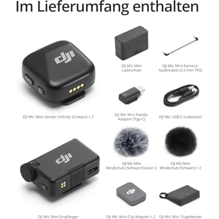 DJI Mic Mini (2 TX + 1 RX + Charging Case) – Bild 7