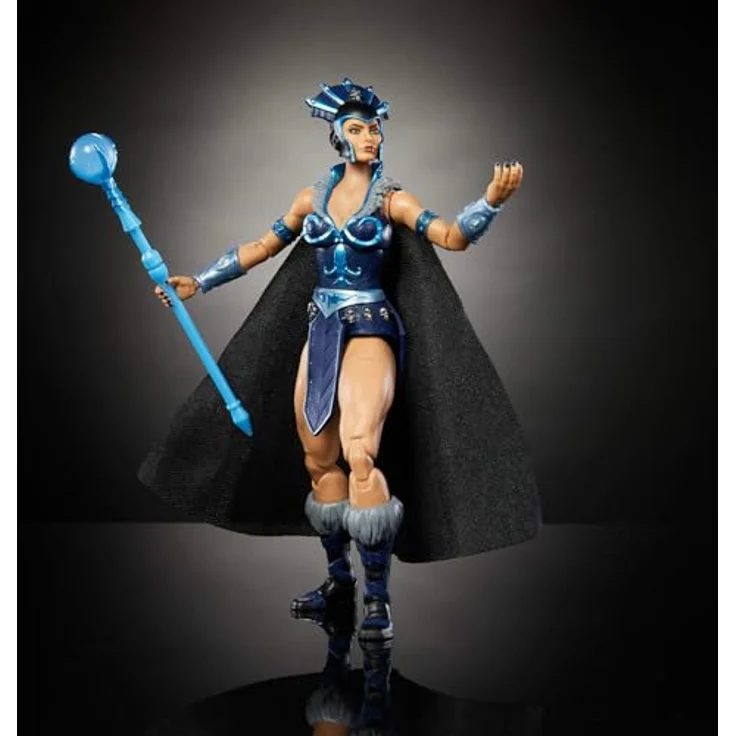 Masters of the Universe Masterverse Actionfigur New Eternia Evil-Lyn, ca. 18 cm, 30 Bewegungspunkte, abnehmbarer Umhang, Stab mit Kristallkugel, JBP77 – Bild 3