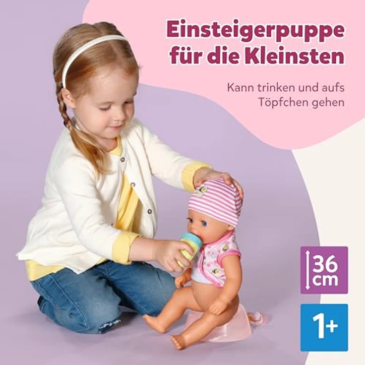 Baby Born Babypuppe Little Baby Girl, Lena, 36 cm, mit 7 Funktionen, rosa – Bild 5
