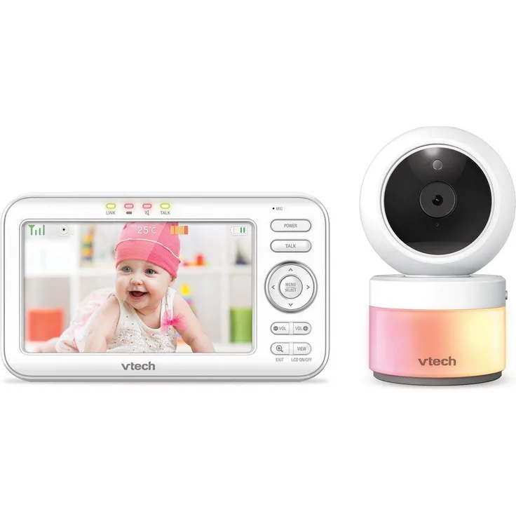 VTech, Babyphone, Mobiles Kindermädchen, LCD-Bildschirm, 5-Zoll-Kamera, drehbar