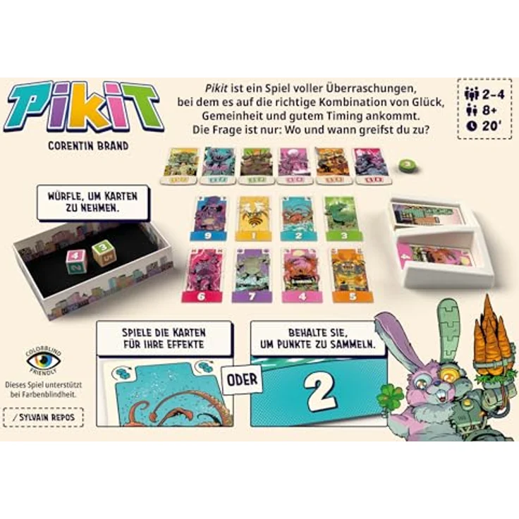 Repos Production Pikit, Familienspiel Kartenspiel für 2-4 Spieler, ab 8 Jahren, 20 Minuten Spielzeit, Deutsch – Bild 2