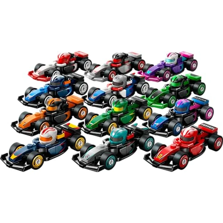 LEGO F1 Rennwagen 71049, Sammelset mit 12 detailreichen Modellen inklusive drehbaren Rädern, Mehrfarbig – Bild 2