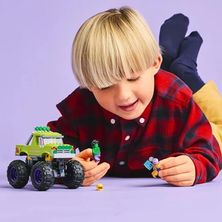 LEGO Marvel 76312 Hulk-Truck vs. Thanos, Bausatz mit 2 Minifiguren, grün, 231 Teile – Bild 7
