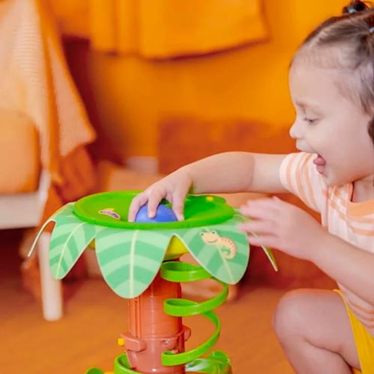 Bright Starts Tropical Twirl™ Ball Play Toy, 2-in-1 Spielturm mit 50+ Melodien und Lichtern, geeignet für Babys ab 6 Monaten – Bild 8