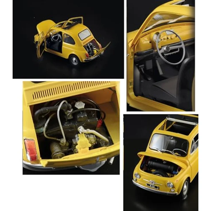 Italeri 4715 1:12 FIAT 500 F Upgraded Edition Modellbau Bausatz - detailgetreu, Unlackiert – Bild 4