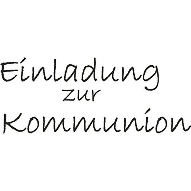 Knorr Prandell 211800140 Knorr prandell 211800140 Stempel aus Holz (Kommunion & Konfirmation) Motivgröße 6,3 x 2,5 cm , Motiv: Einladung zur Kommunion – Bild 1