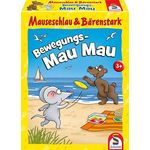 Schmidt Spiele Mauseschlau & Bärenstark, Bewegungs-Mau Mau, Brettspiel für 2-4 Spieler, ab 3 Jahren, 15 Minuten Spieldauer